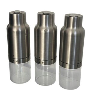 Salt and Pepper Grinder Set, Stainless Steel Manual Salt and Pepper Mills,